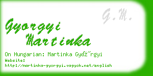 gyorgyi martinka business card